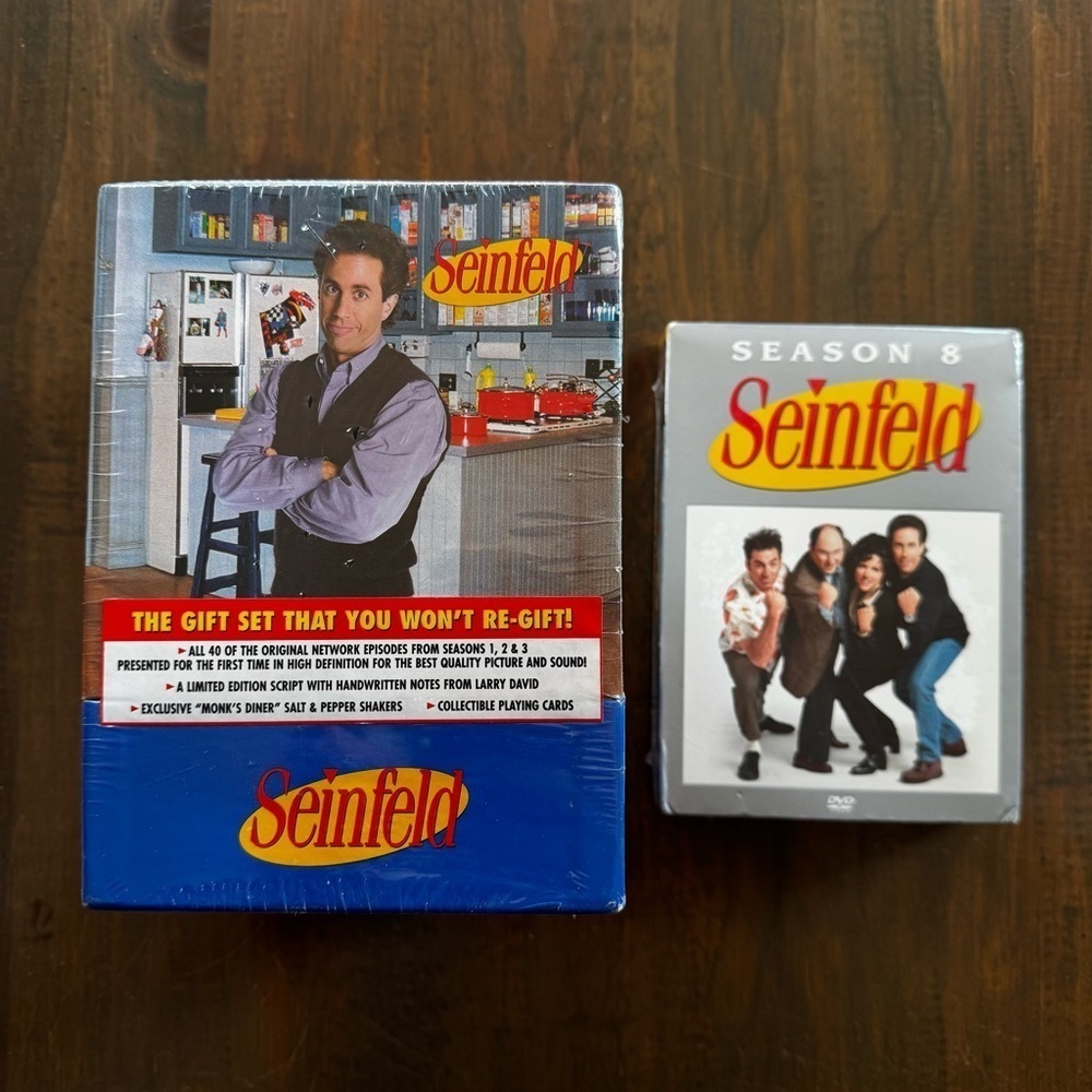 SEINFELD Box GIFT Set DVD Seasons 1, 2, 3 Brand NEW Sealed PLUS SEASON 8 Sealed!